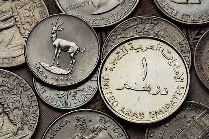Tiền xu UAE có nhiều mệnh giá